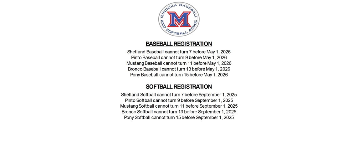 2025 Fall Age Divisions