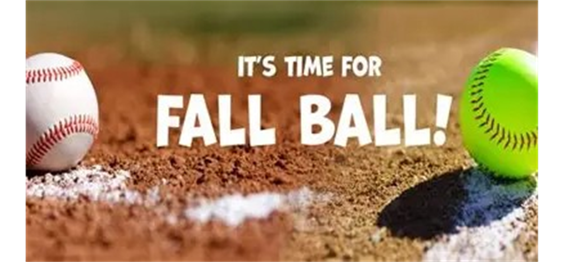 Fall Baseball and Softball Registration is Open!